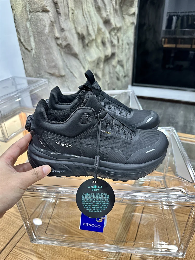 Dingli Recommended! Rear Rotation Buckle! Pressed Glue Shoe Up! Autumn Winter Men's Outdoor Mountain Running Shoes Trend