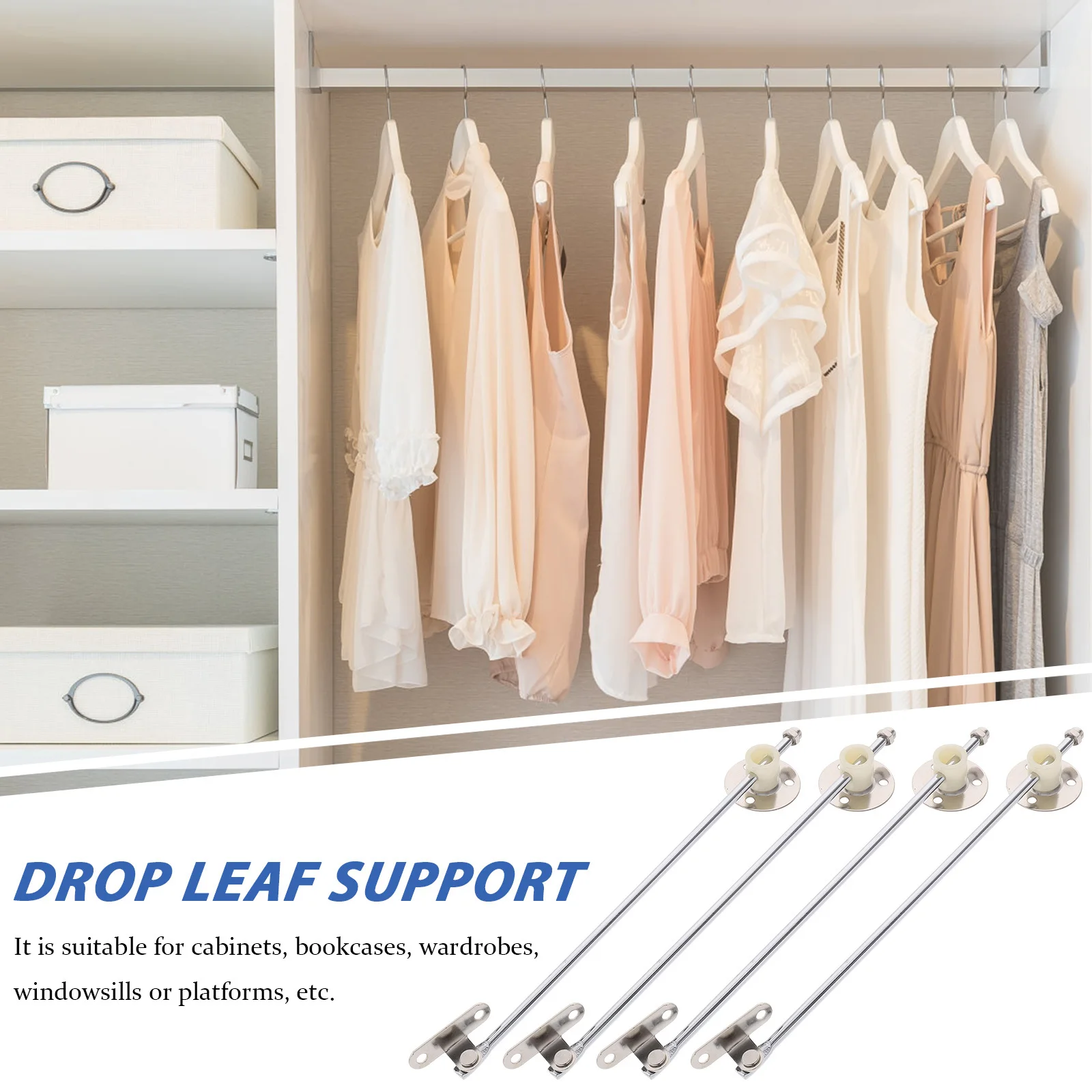 

4pcs Slow Down Hinges for Cabinet Lid Support Kitchen Cupboard Door Damper Soft Close Spring Hinge Drop Leaf Wooden Box