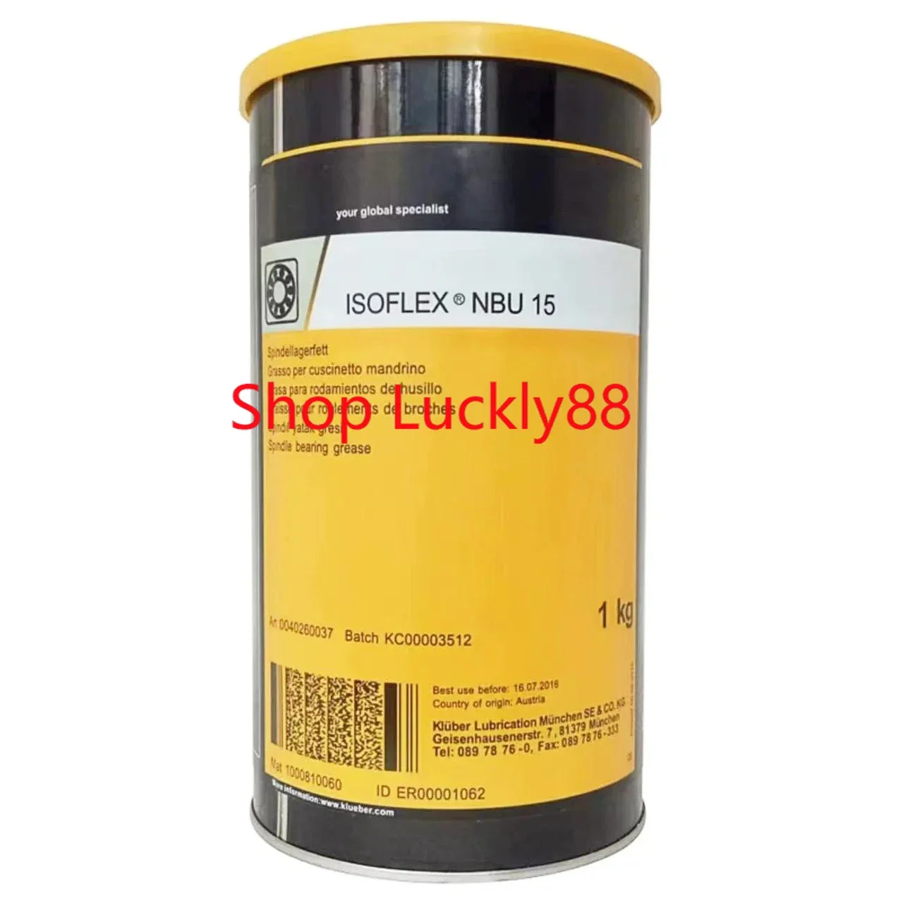 Original For KLUBER Lubricants NBU 15 Bearing Grease 1KG Industrial ISOFLEX NBU15 for Precision Gear