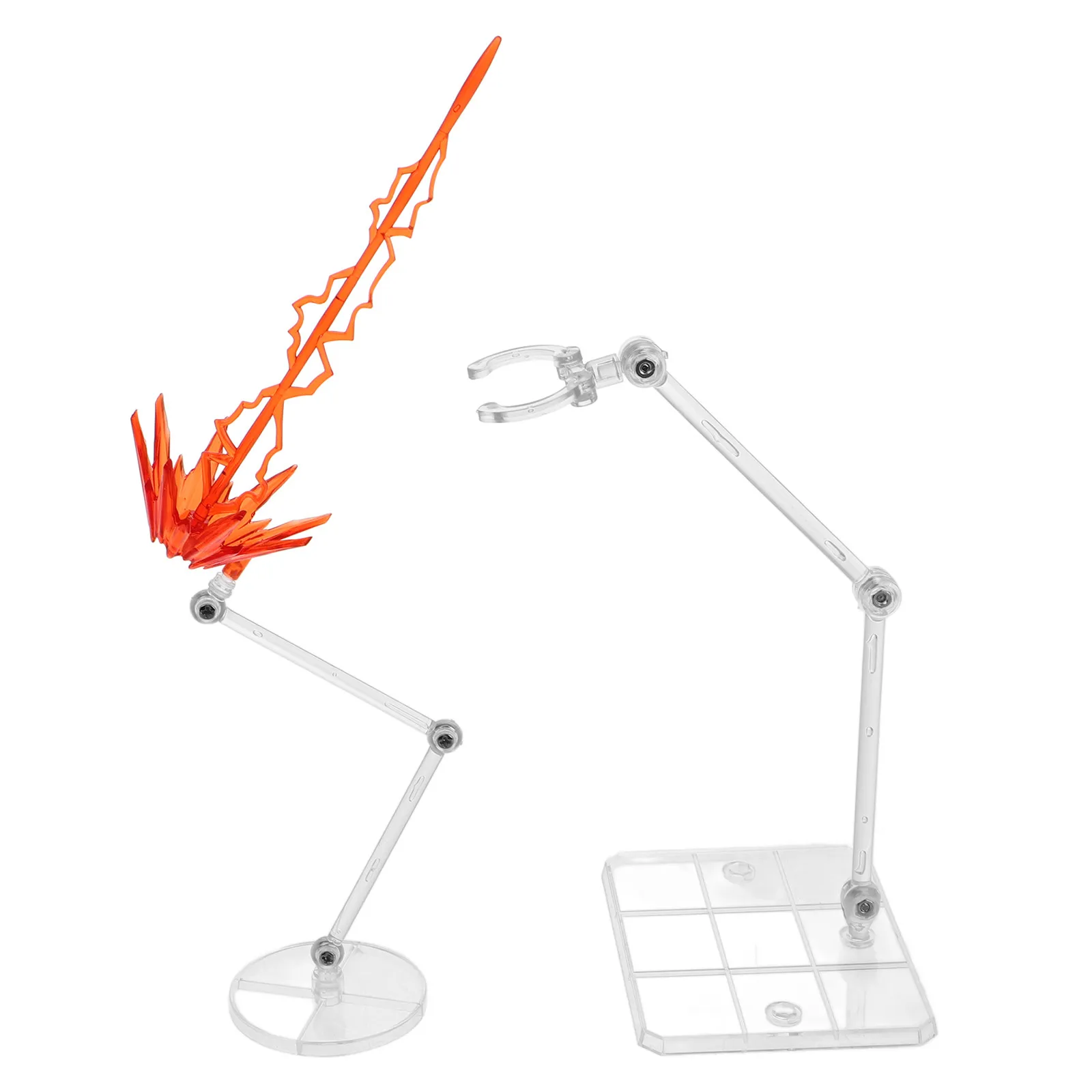 

1Set Portable Action Figure Stand Clear Base with Decoration for Anime Character Display Support Rack