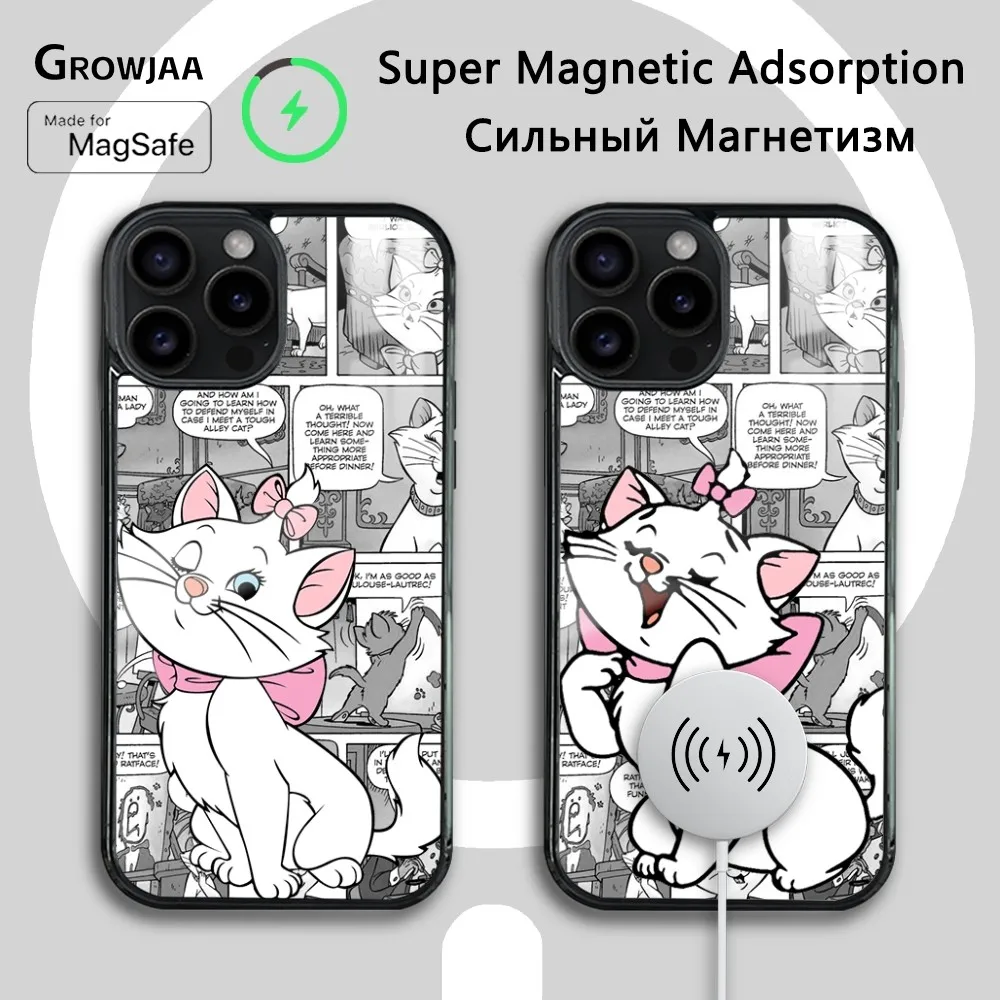 Cartoon Movie The Aristochats Phone Case, Magsafe Mirror, Wireless Magnetic Cover, iPhone 16, 15, 14, 13, 12, 11 Pro Max Plus, Mini