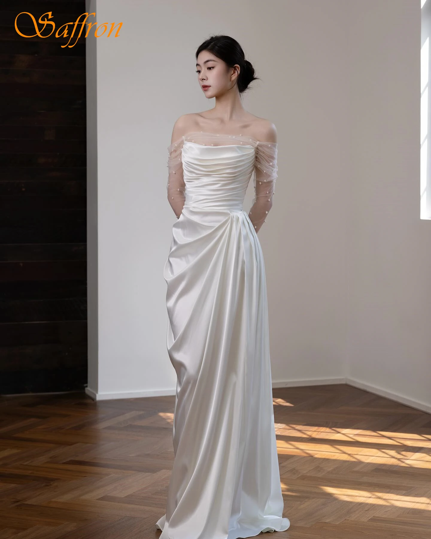 

Customized Boat Neck A-Line Elegant Classic Modern Evening Dress High Quality Bespoke Occasion Gowns Temperament Prom Dress