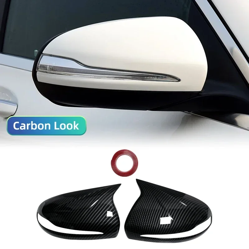 Für Mercedes Benz C GLC S E Klasse W205 X253 W222 W213 W238 Carbon Schwarz Seite Rückspiegel Abdeckung Kappen Shell LHD RHD