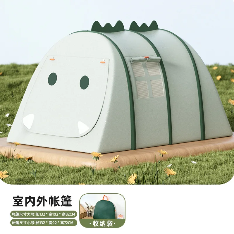 Tenda per bambini Casa giocattolo portatile Giochi per ragazzi e ragazze Tenda antizanzare Piscina con palline Apertura rapida Piccolo dinosauro giocoso