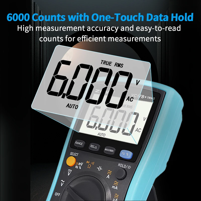 ZOYI ZT-17B+ ist ein elektrisches Multimeter, bekannt für eine hochpräzise Digitalanzeige, ein Smart-Home-Kapazitätsmessgerät,