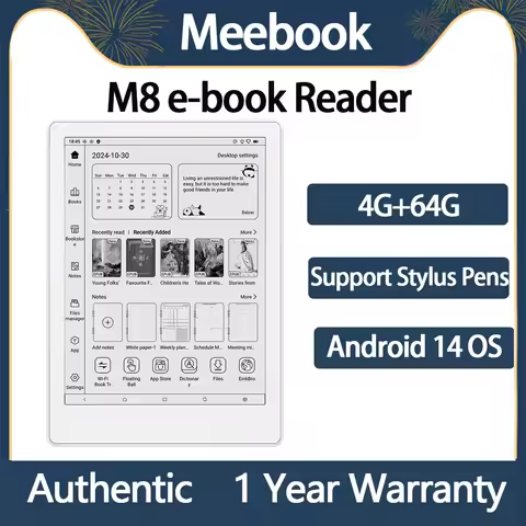 New Arrival Original Meebook M8 E-book Reader 7.8 inch E-ink Screen Android 14 Ebooks reader and Fast Refresh 4G RAM 64GB ROM