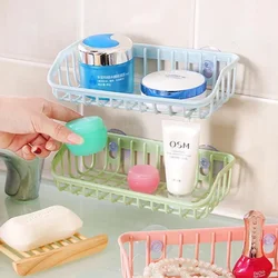 Cesta simples de drenagem de pia com ventosa Cozinha Storage Rack Prateleira do banheiro Organizador de decoração de casa Gadgets de cozinha