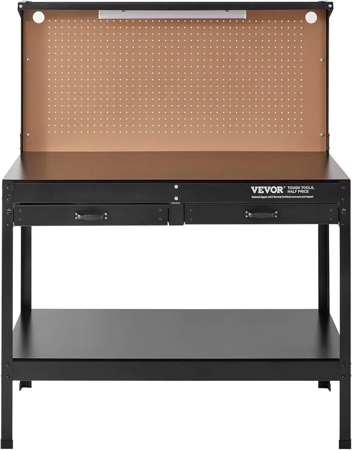 مقعد عمل عالي التحمل بسعة تحميل 220 رطل، منضدة عمل من الخشب الصلب، منضدة عمل فولاذية A3 للمرآب بحد أقصى 1500 وات