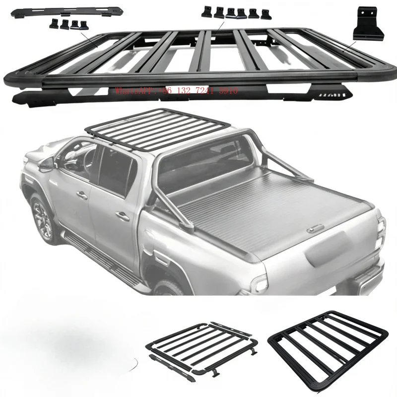 Hongsheng Platform HILX REO CHMP Aluminum Alloy Roof Basket Car Cer Lage Rack W/ U-bolt Install Cross