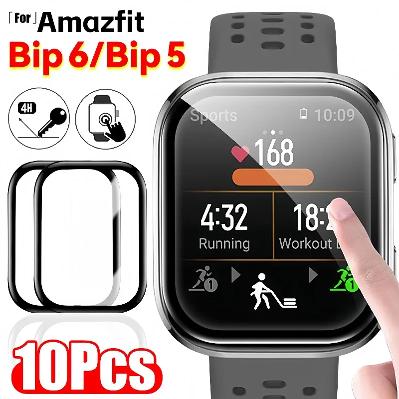 1-10 pçs protetor de tela para amazfit bip6 bip5 película protetora macia anti-risco película protetora para amazfit bip6 bip5 não é vidro