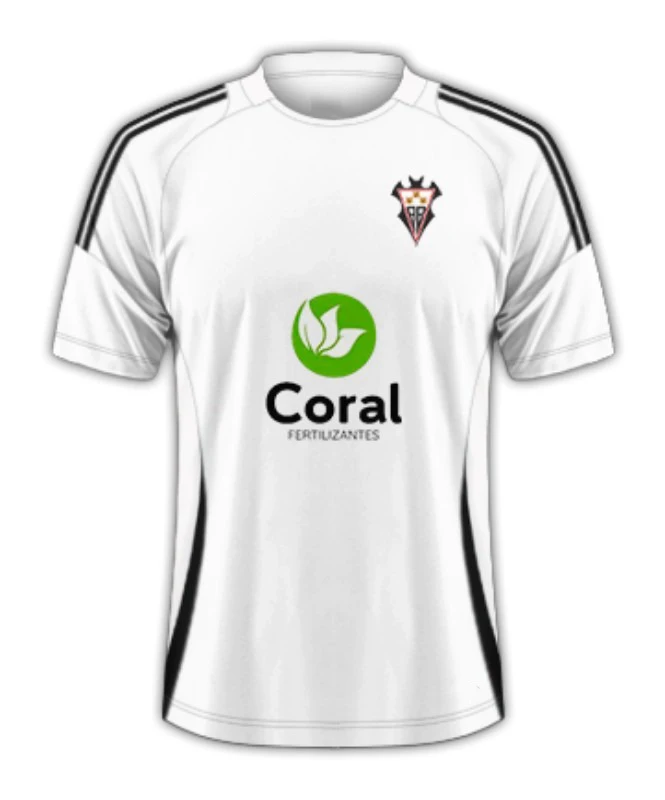 Camiseta de Fútbol Atlético Albacete 2024-25 Equipación Local Impresa en 3D para Adultos y Niños, Camiseta Deportiva de Verano de Secado Rápido, Suave y Ligera