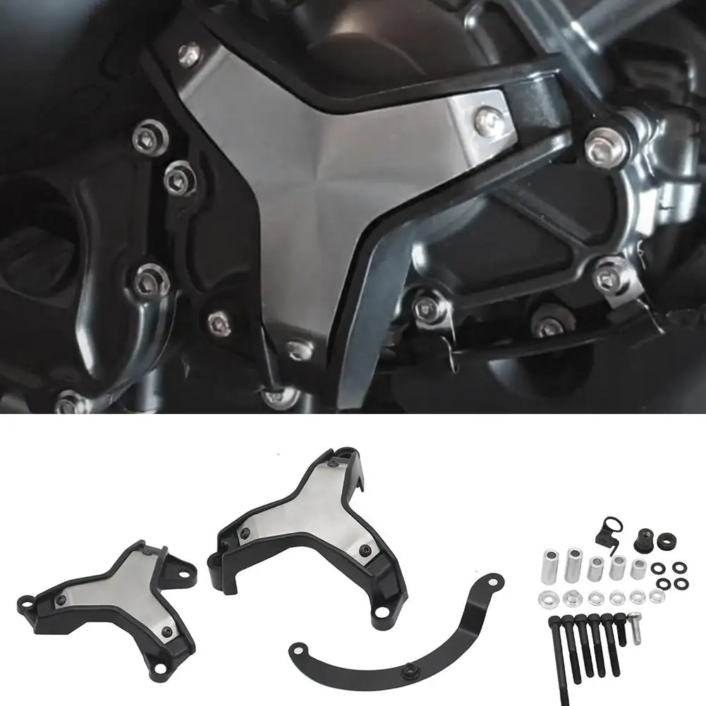 

Engine Guard Protector Aluminium Crash Plates Protective Frame Guard Cover Compatible For MT-09 2021 2022 Tracer 9 GT 2021