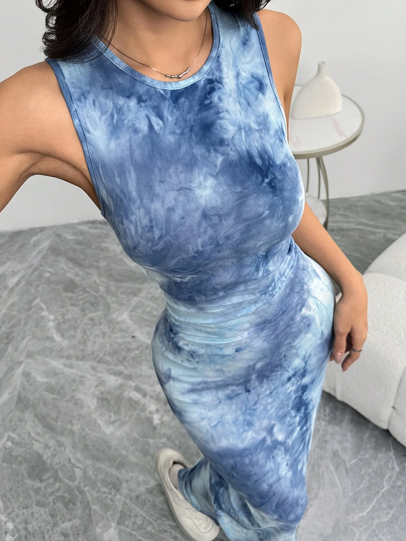 

Женское длинное платье без рукавов с завышенной талией, в стиле колор-блок с зигзагообразным узором, с юбкой-оберткой, макси-платье для женщин