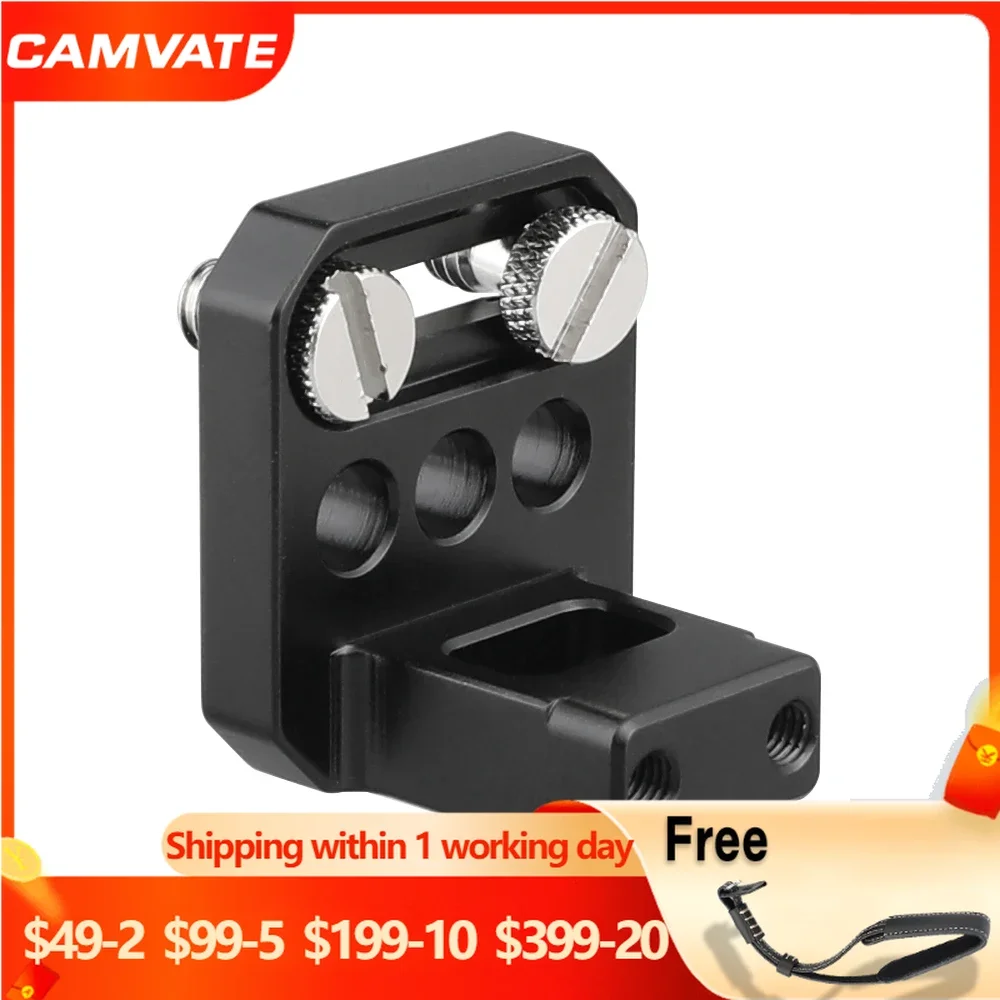 CAMVATE Vertical Connection Mount Camera Handle Adapter With 1/4