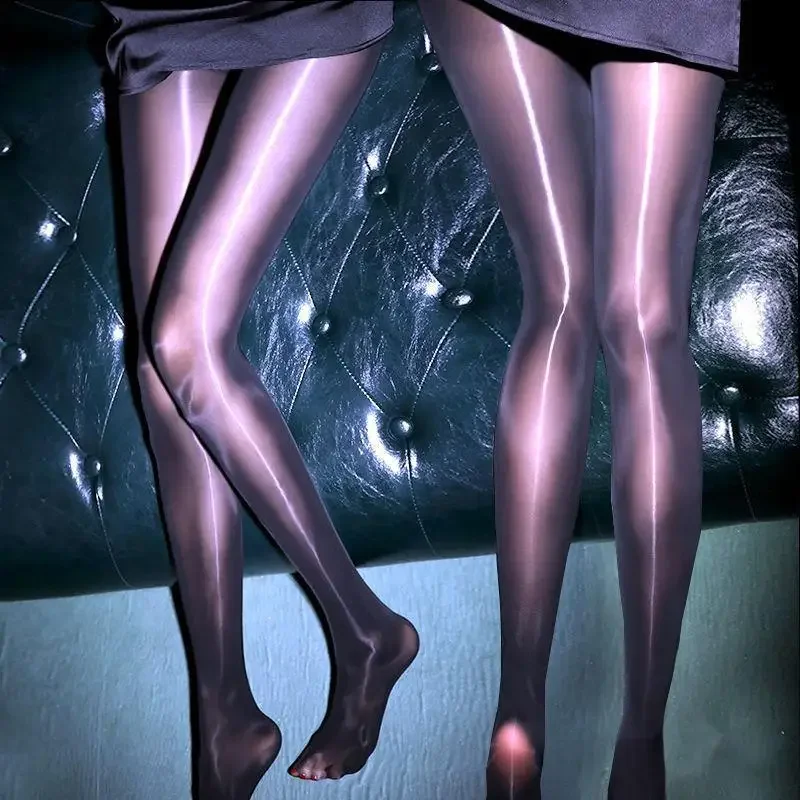 

1pc Sexy Horse Oil tight High Elastic Stockings Mask Steel Stockings Lady Satin Shiny Ultra-thin Long Socks Pantyhose