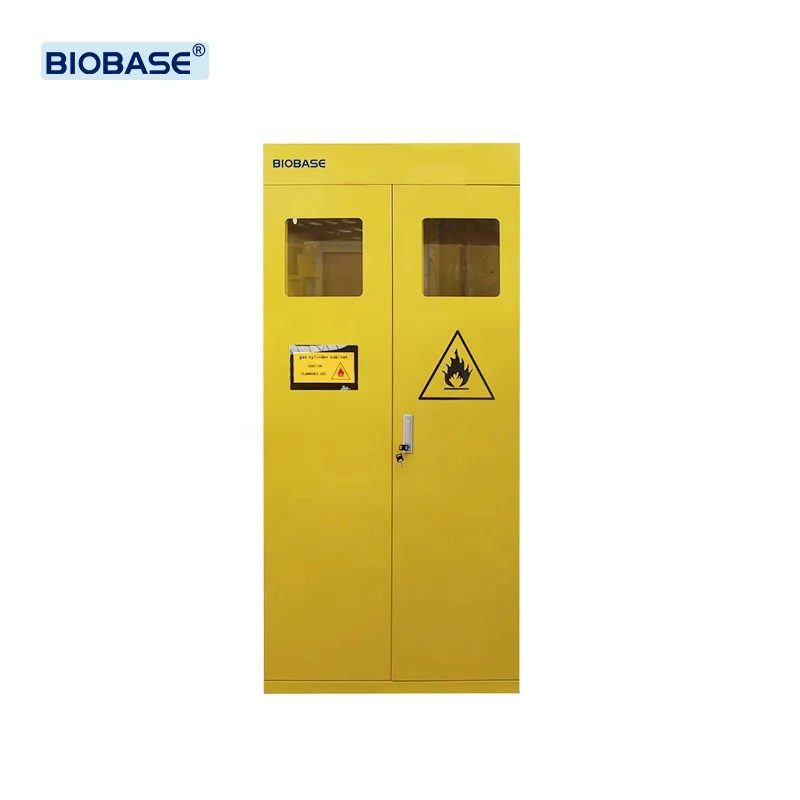 Biobase Two Bottles Chemical Safety Storage Gas Cylinder Cabinet With Gas Leak Detector