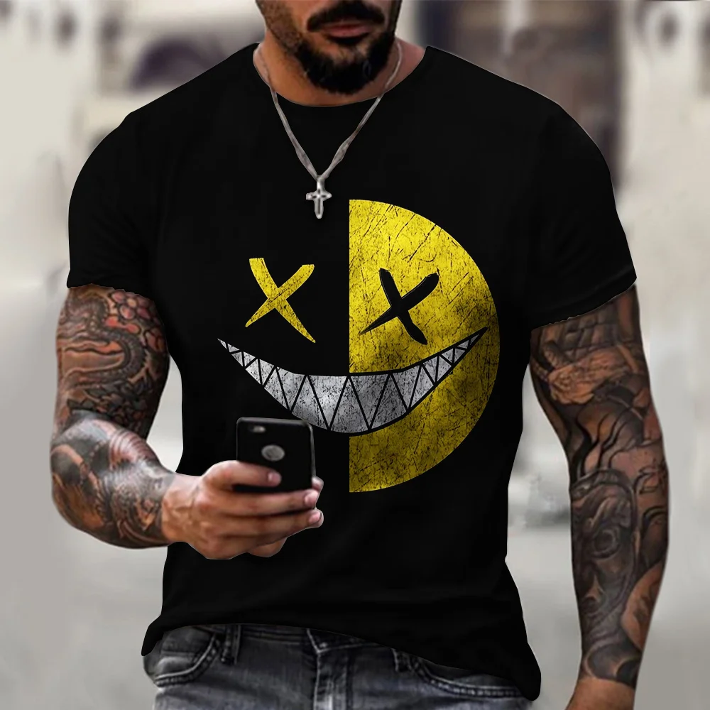 Summer New O-Neck Oversized T Shirt for Men Funny 3d Full Printing Graphic T Shirts Street Fashion Casual Travel T-shirt 2023