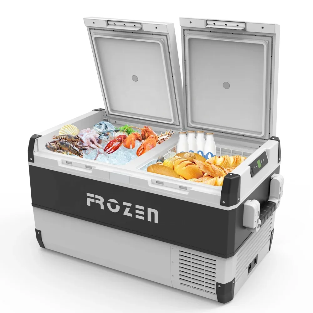 

FROZEN 95 liter large capacity car fridge camping freezer hunting cooler portable refrigerator