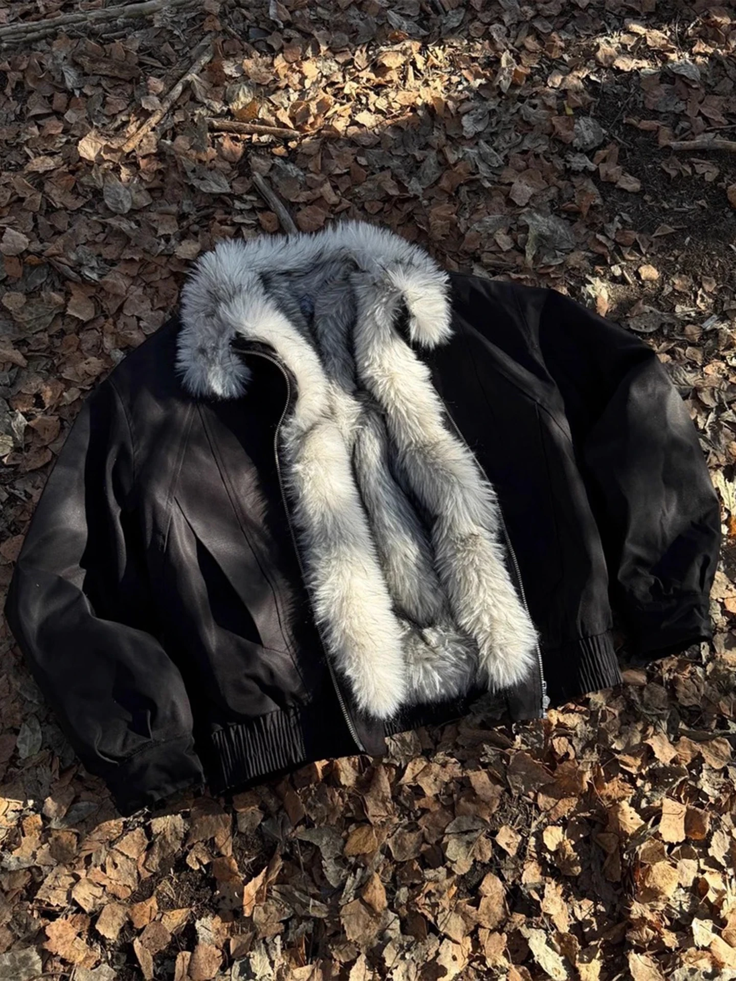 

Harringtion Mountain Eagle Retro Jaet Men's Winter American Tee-Proof ort Wide Fur Collar Cotton Coat Warm Outerwear