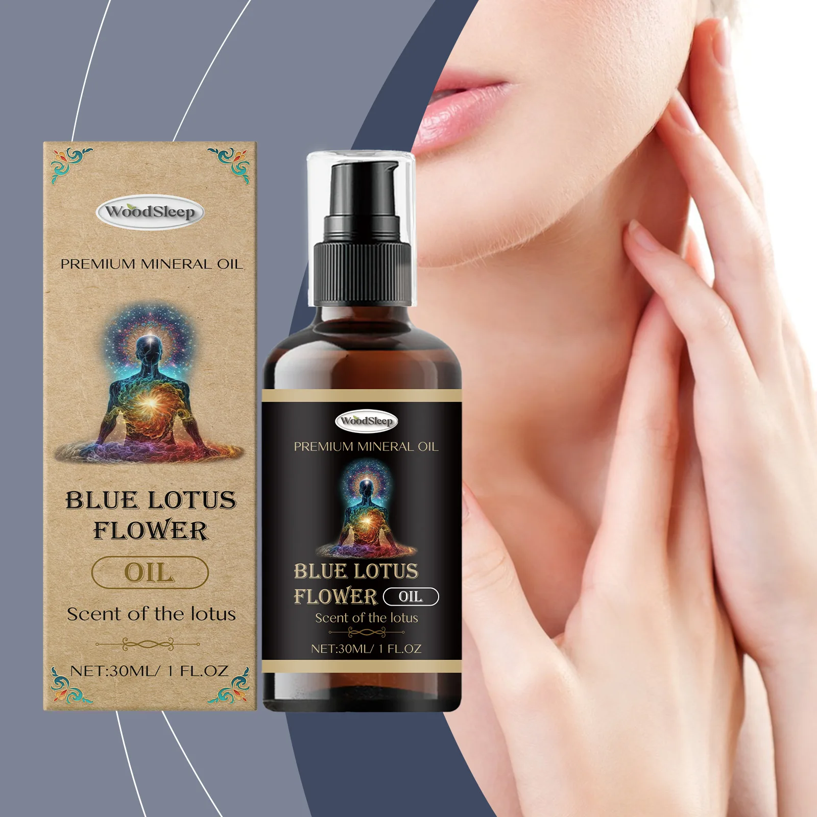 

Blue Lotus Flower Essential Oil Moisturizing Nourishing Face Body Nails Hair Eyelash Fragrance Diffuser Natural Deep Repair Oil
