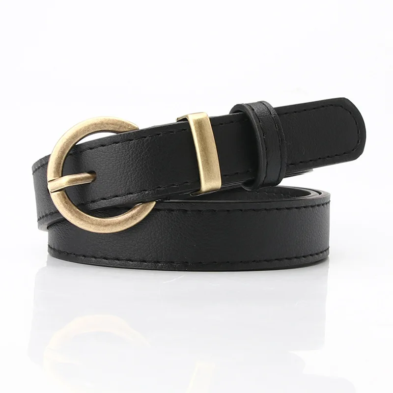 New 2.4cm Belt Women Leather Belts for Women Pin Buckles Red Black Camel Waist Ladies Belt for Wholesale Drop Shipping