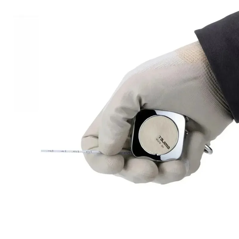TAJIMA 1001-1667/1668/1669 Mini Tape Measure 1/2/3m x 6mm Aluminum Keychain Precise for DIY Home