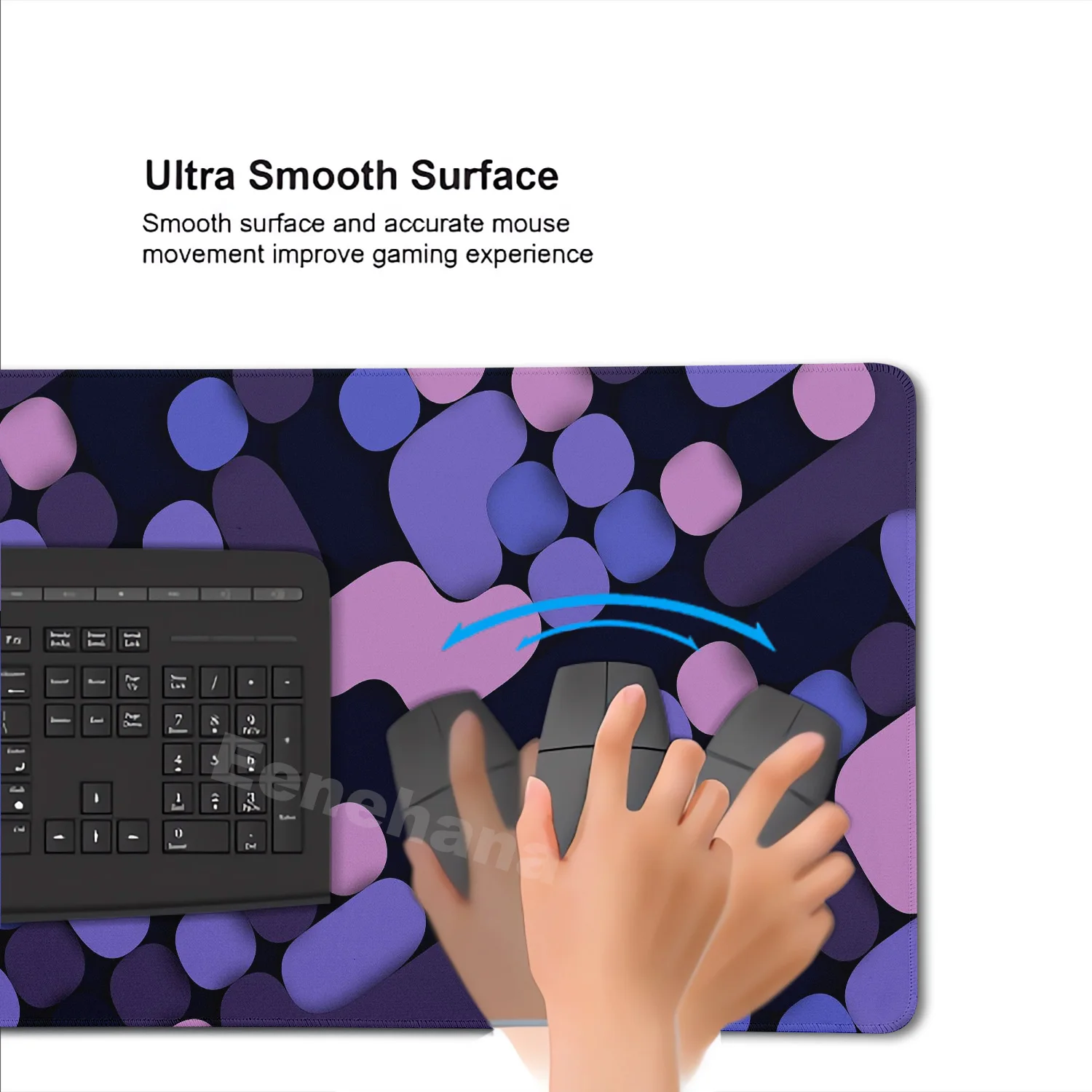 Fluid Minimalist Style Desktop Black Mouse Pad XXLGamer Rubber Pc Gaming Keyboard Expansion Pad Liquid Office Accessories Carpet