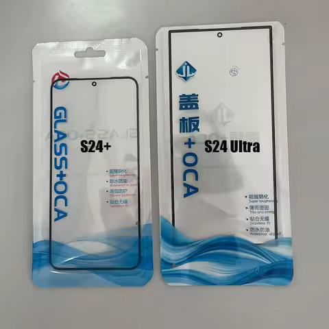 1 Piece 2 in 1 Front Outer Glass OCA Film Replacement For Samsung Galaxy S24 S22 S23 S21 Touch Panel Lens Cover