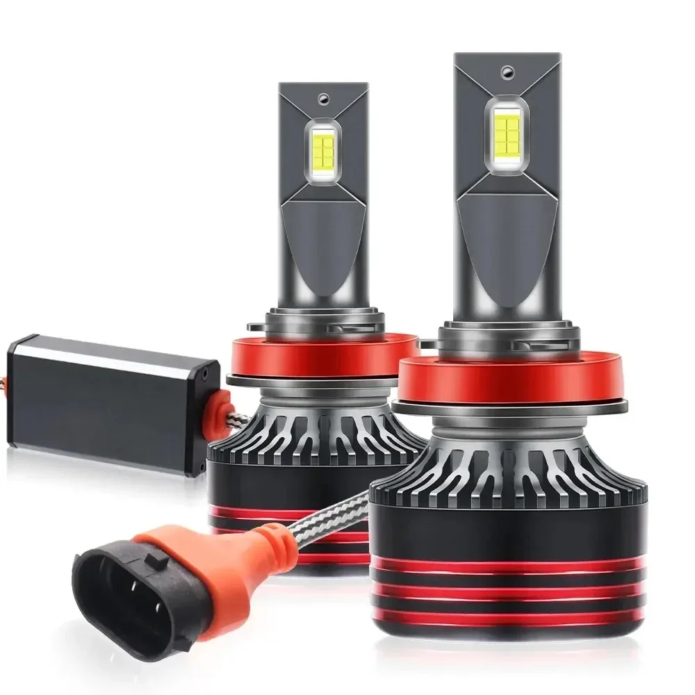 130W High Power LED Headlight Bulbs 9005/HB3 9006/HB4 H7 H11 H4 H1 High Low Beam 23000LM 500% Brighter 6000K Plug-N-Play Fan