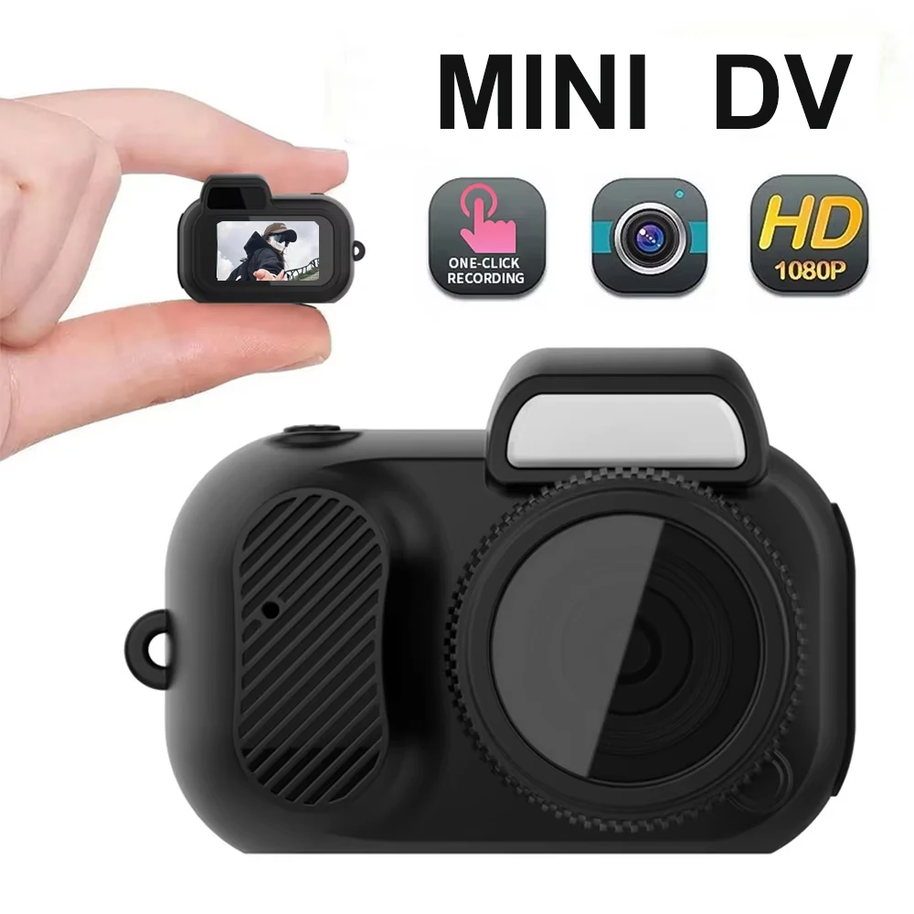 Мини-камера с экраном, домашняя и уличная HD-камера 1080p, портативная очень маленькая видеокамера, поддержка видео, TF-карта, праздничные подарки