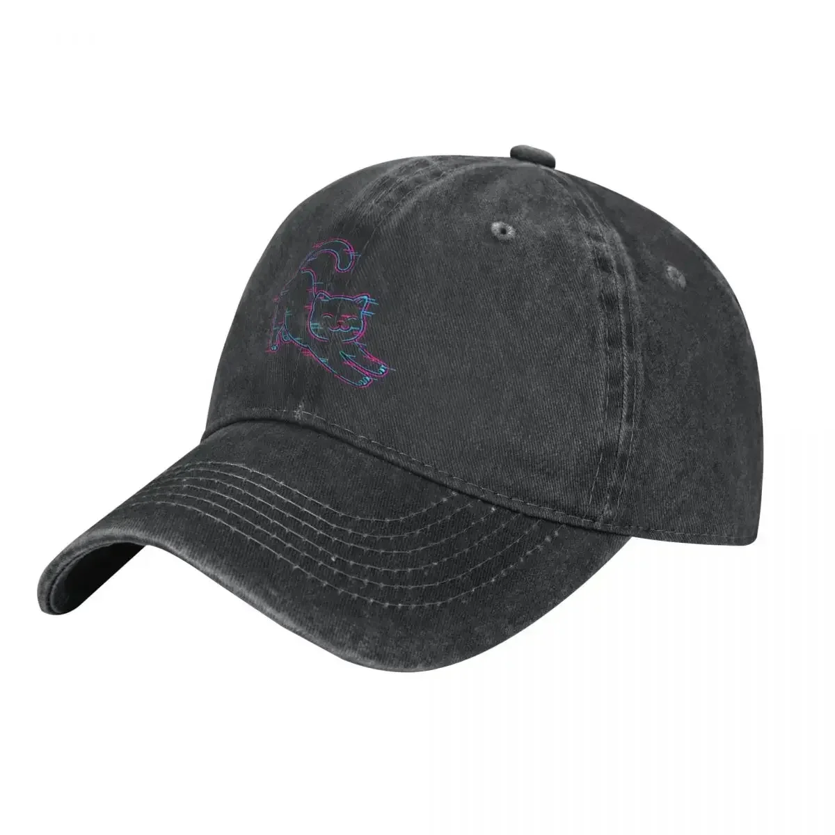 Glitch Cat Dad Hat Animal Cowboy Hat Hats Hip Hop Caps For Man Sun Shade Hats Snapback Caps Friends