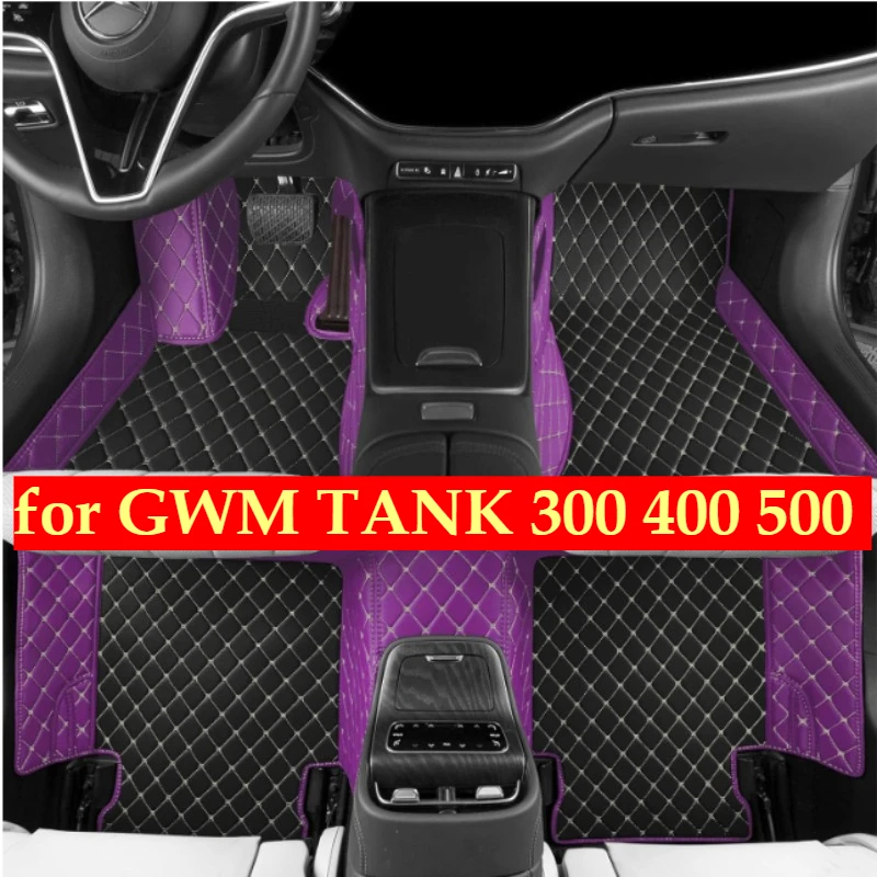 Custom Car Floor Mats for GWM TANK 300 400 500 Auto 2024-2026 Center Interior Accessories 100% Fit Leather Carpets Rugs Foot