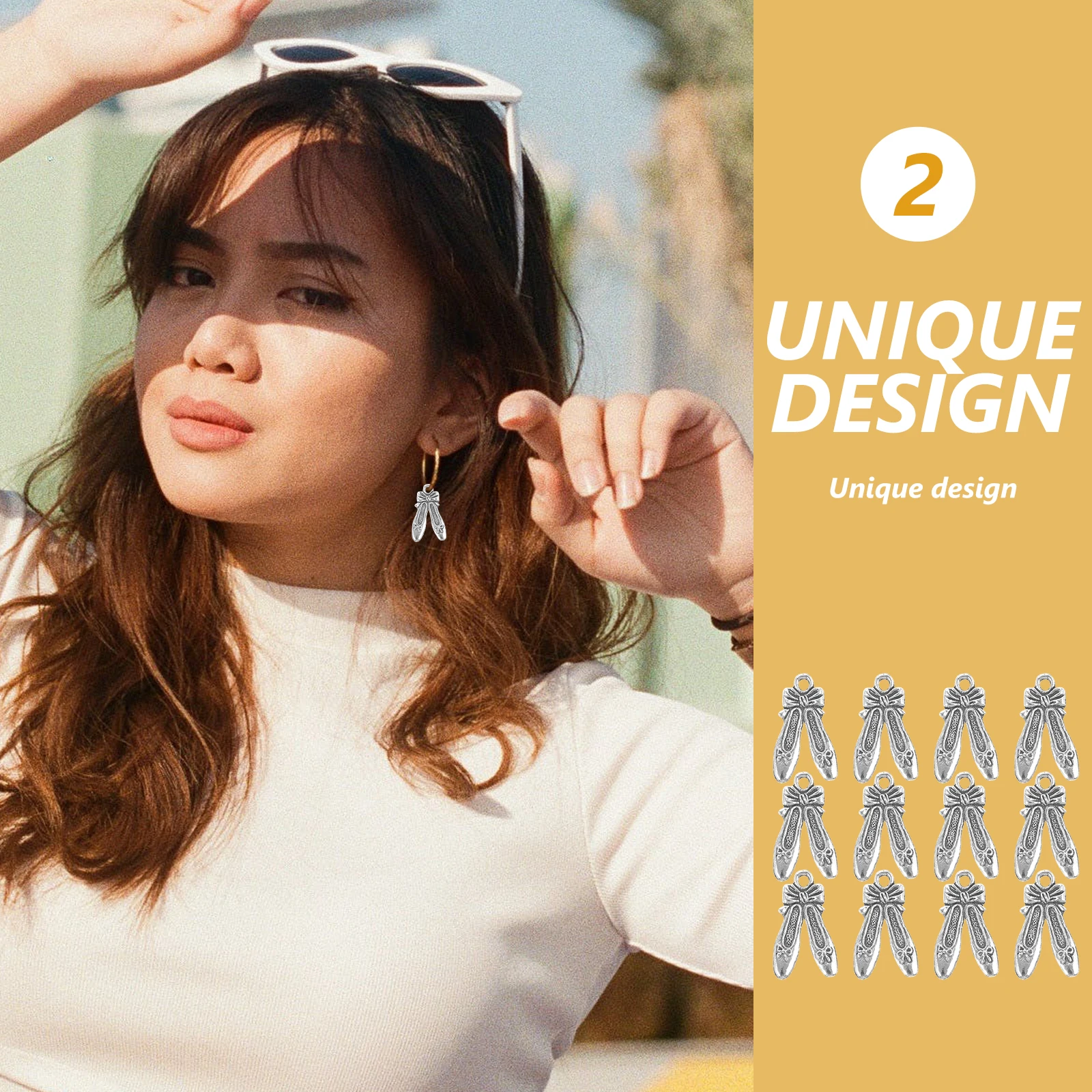 

50 шт., подвеска для балетной обуви, подвески из сплава, ожерелье, сделай сам, изготовление ювелирных изделий, аксессуары для рукоделия, креативный подарок для женщин и мужчин