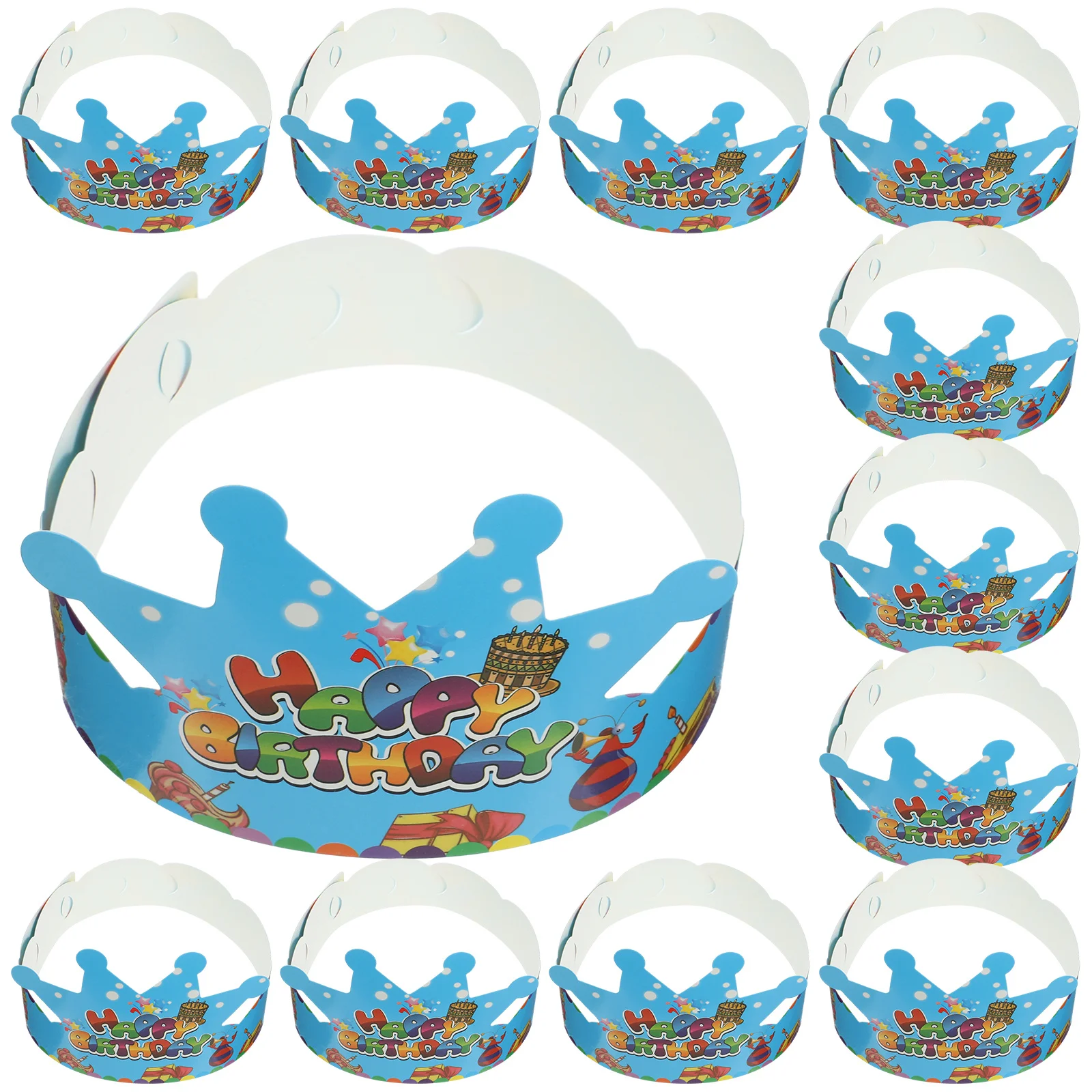 

50Pcs Reusable Paper Birthday Hats Gentle Touch Memorable Photos Kids Party Decoration Crown Prop Birthday Hats