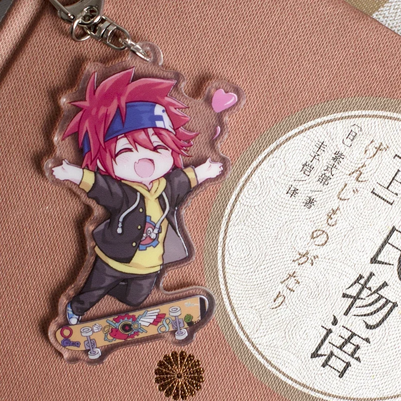 Anime Keychain Kyan Reki Hasegawa Langa Acrylic Keyring Strap Figure 6cm