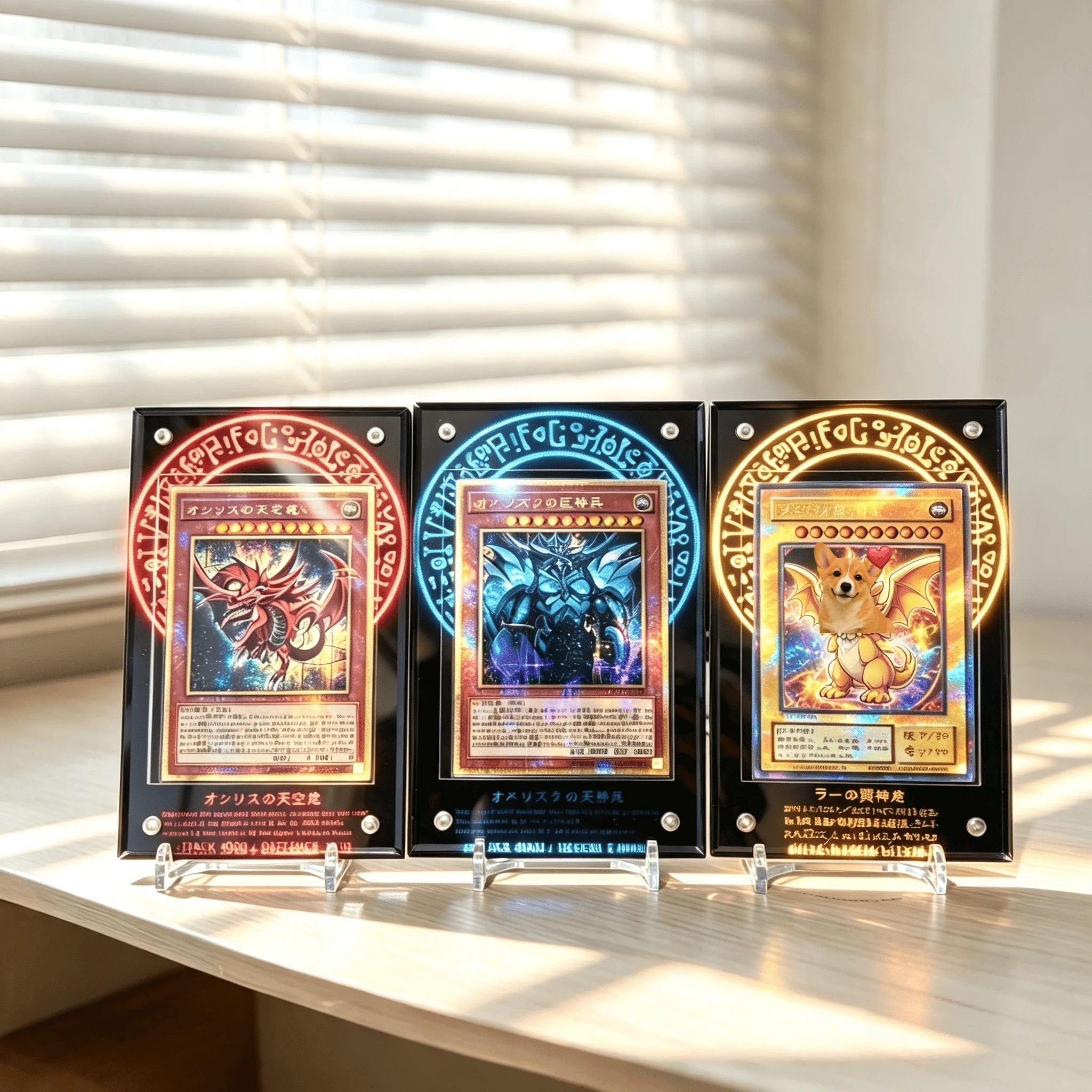 遊戯王エジプト神コレクション用専用透明カードブリックスタンド-アクリル遊戯王ディスプレイ-スライファー・ザ・スカイドラゴンおもちゃ