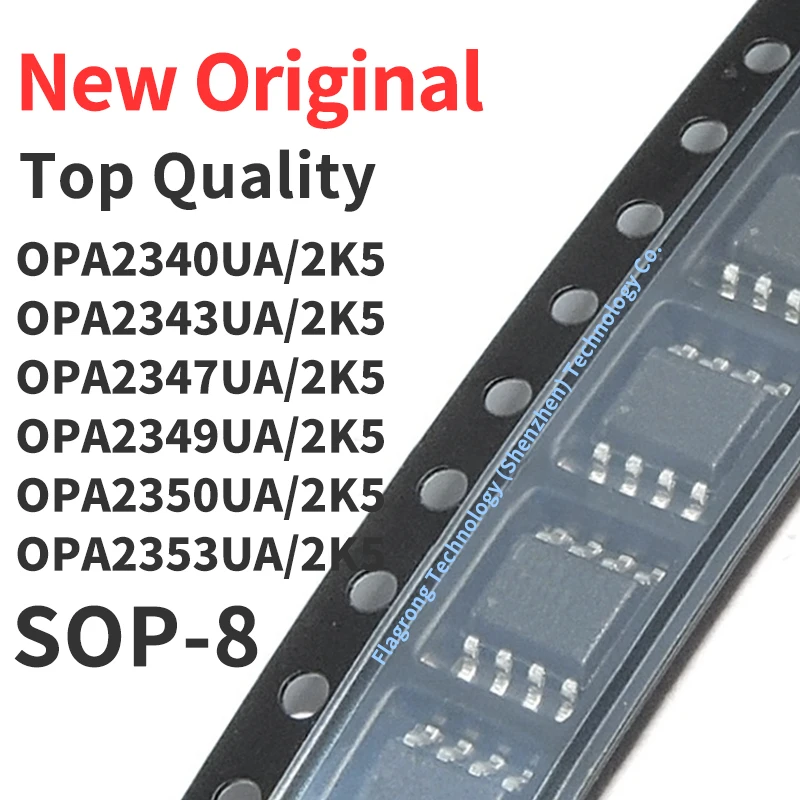 (1 Pcs) OPA2340UA OPA2343UA OPA2347UA OPA2349UA OPA2350UA OPA2353UA 2K5 SOP-8 New Original Chip IC