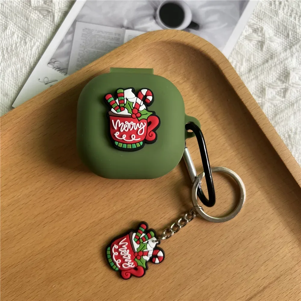 New Case for Samsung Galaxy Buds FE/2/live/2 pro /pro Cartoon Silicone Soft Cover for Samsung Buds Live Bags With Keyring