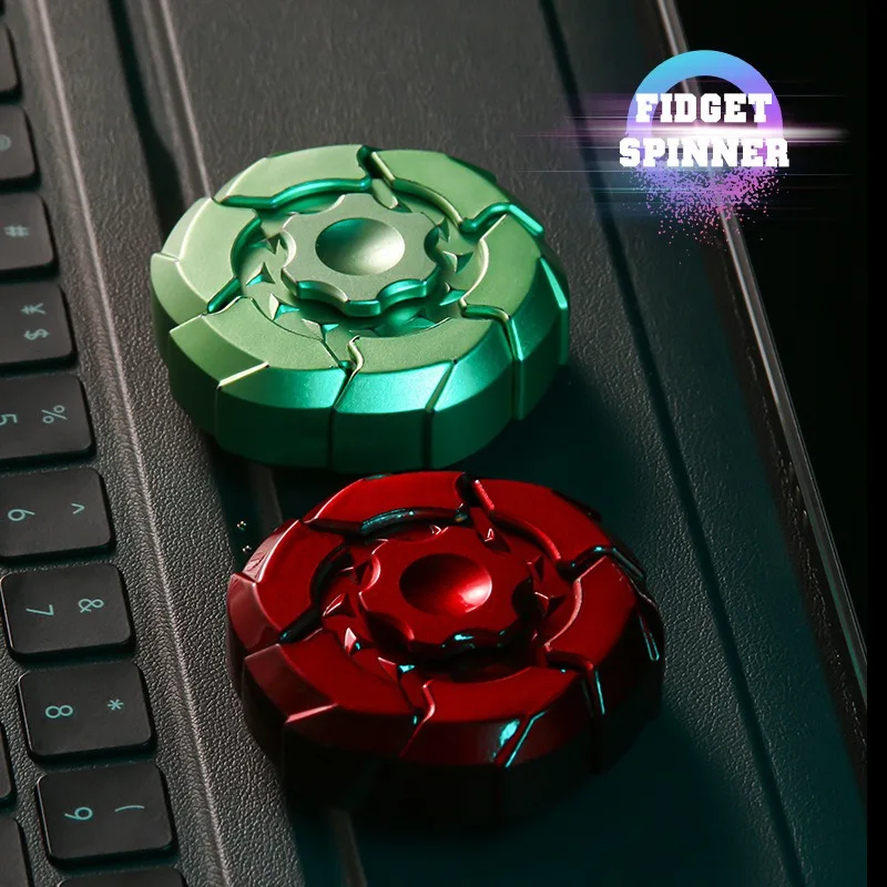 مضيئة الإجهاد الإغاثة تململ فنجر سبينر اللعب ABS إصبع الدوران المغناطيسي شفط الإصبع متعة الضغط مضيئة اللعب