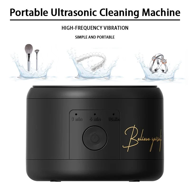 

50KHz High-Frequency Ultrasonic Cleaner USB-Rechargeable Multi-Function for Braces Orthodontic Retainers Denture Jewelry Cleanin