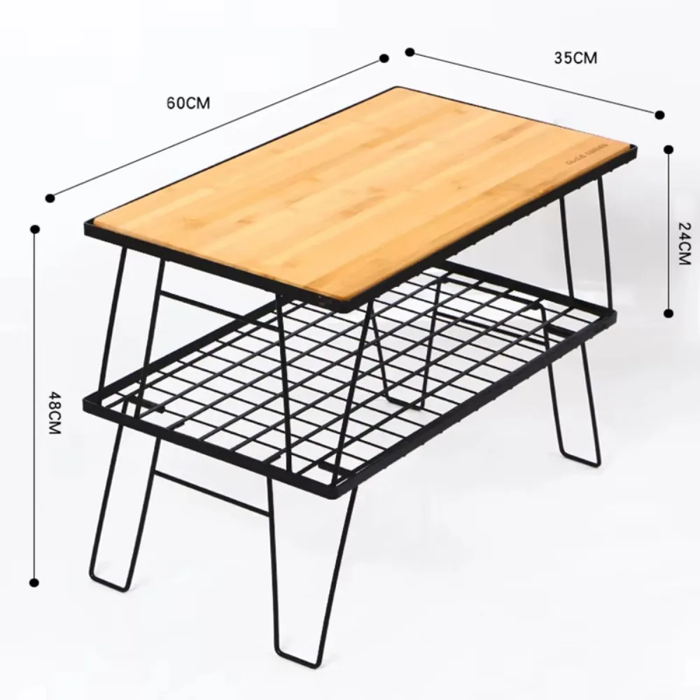 Stół kempingowy ze stali nierdzewnej Składany i łatwy do przenoszenia Wielofunkcyjny stół do grillowania, sprzęt kempingowy na świeżym powietrzu