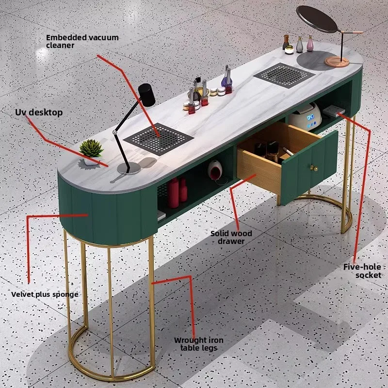 Manicure Table Economical Nail Salon Station Single Japanese Style Integrated Vacuum Table Nails Table Nails Salon Nail Table
