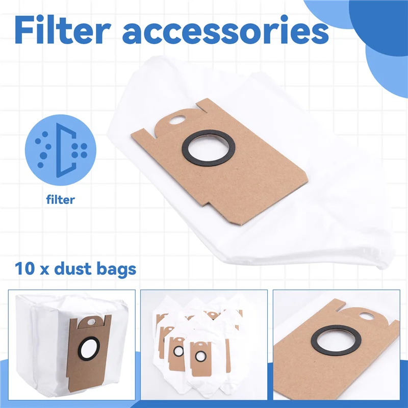 

N02R-Replaceable Accessories Parts Dust Bags For Xiaomi Lydsto R1 R1A Robot Vacuum Cleaner Robot Vacuum Cleaner Parts