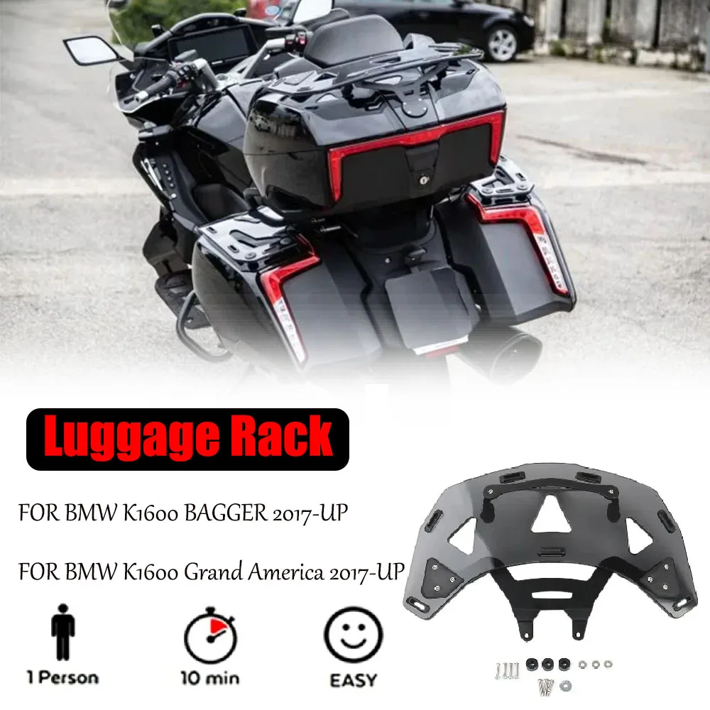 

FOR BMW K1600 BAGGER/Grand America2017-UP Apply ToMotorcycle Sturdy Luggage Rack Side Acrylic Luggage Rack Side Bag Luggage Rack