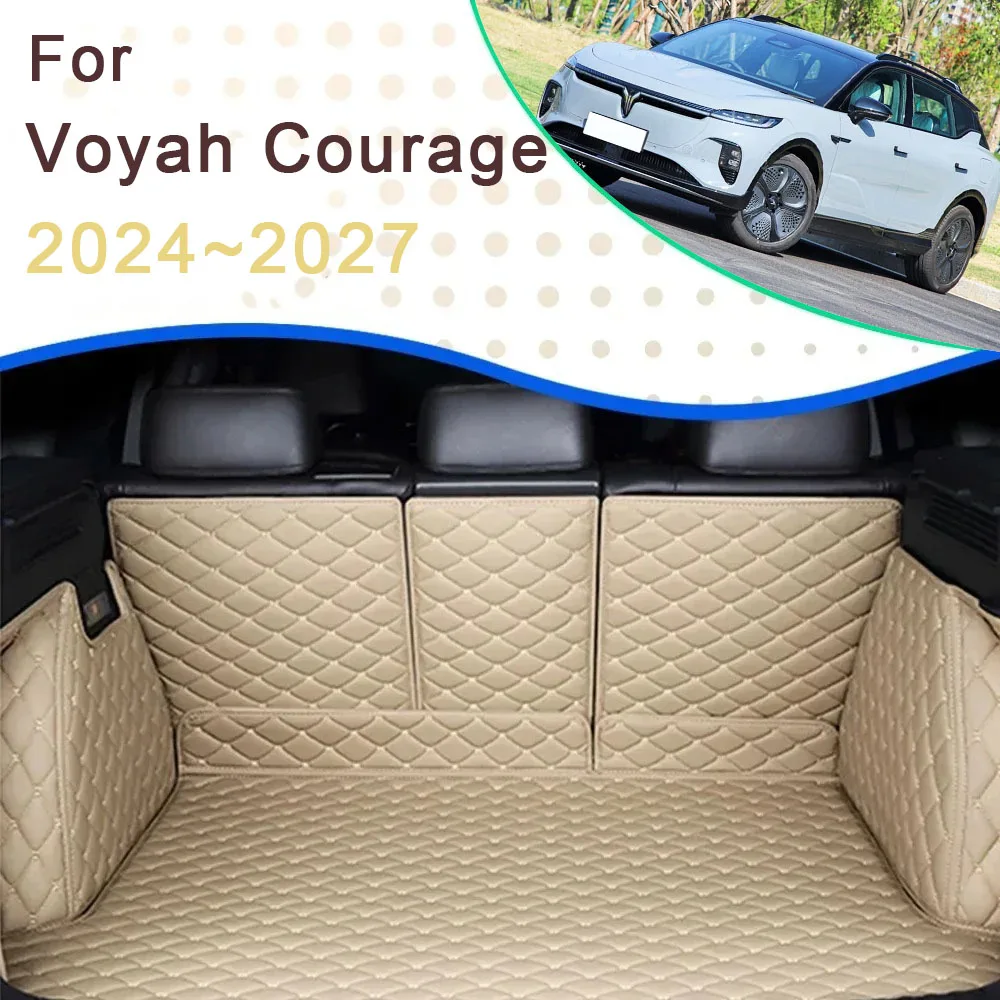 

Car Rear Trunk Mats For Voyah Courage 2024 2025 2026 2027 Leather Carpet Interior Decoration Car Accessories