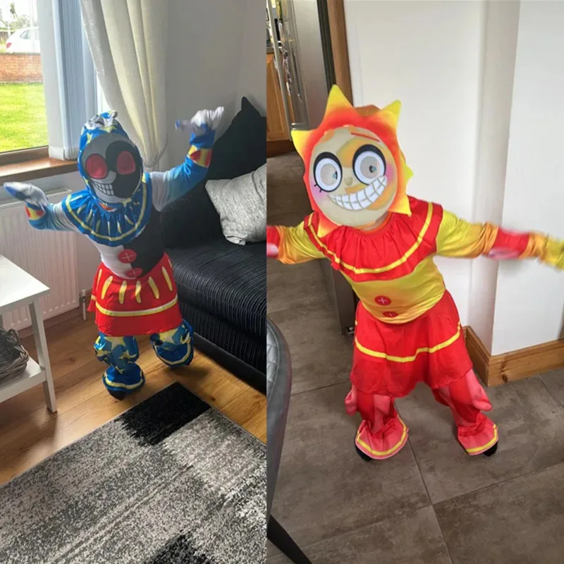 2025 12 sol payaso niños monos disfraces de Halloween para niños Moondrop Sunrise FNAF carnaval Cosplay Co