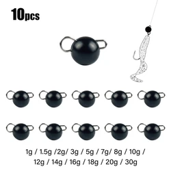 Elite TG 10PCS Tungsteno Cheburashka Zavorra Peso, 1g-30g Nero Jig Testa Per Esca Morbida Bass Wrasse Crappie Richiamo di Pesca Tackel