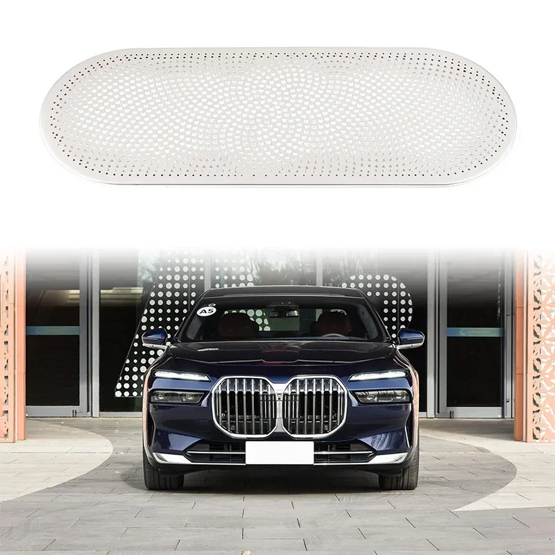 For BMW 7 Series G70 2023+ Car Front Hood Dustproof Net Decorative Cover Stainless Steel Interior Accessories 1 Pcs