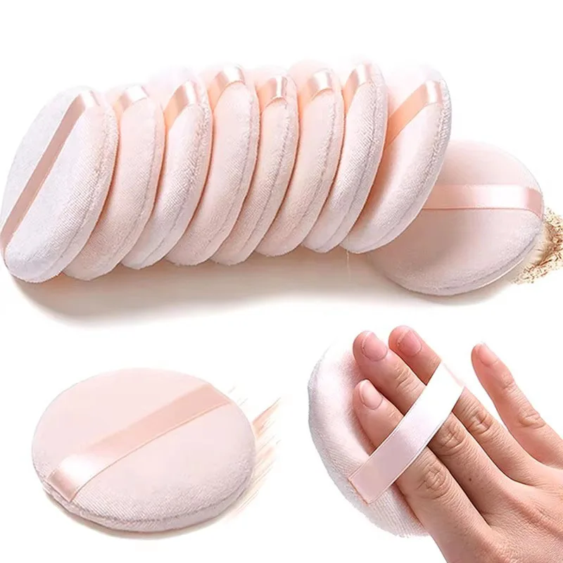 5/10Pcs Runde Make-Up Schwämme Kosmetik Werkzeuge Weiche Samt Puderquaste Mixer Schwämme Gesichts Foundation Puffs Make-Up Zubehör