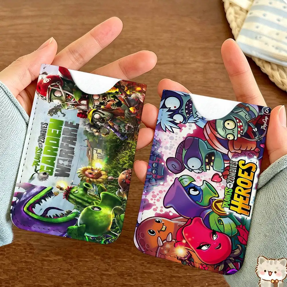 Game P-Plants Vs Z-Zombies Credit ID Business Card Holder, Practical Pocket Gift for Outdoor Driving & Daily Use